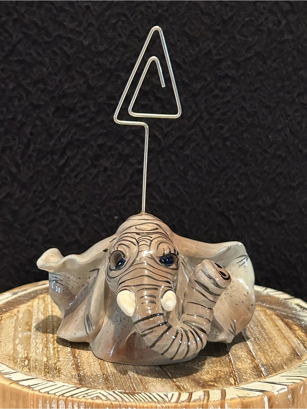 "SWAK" 2004 Character Collectible Elephant by Lynda Corneille Photo / Note Clip